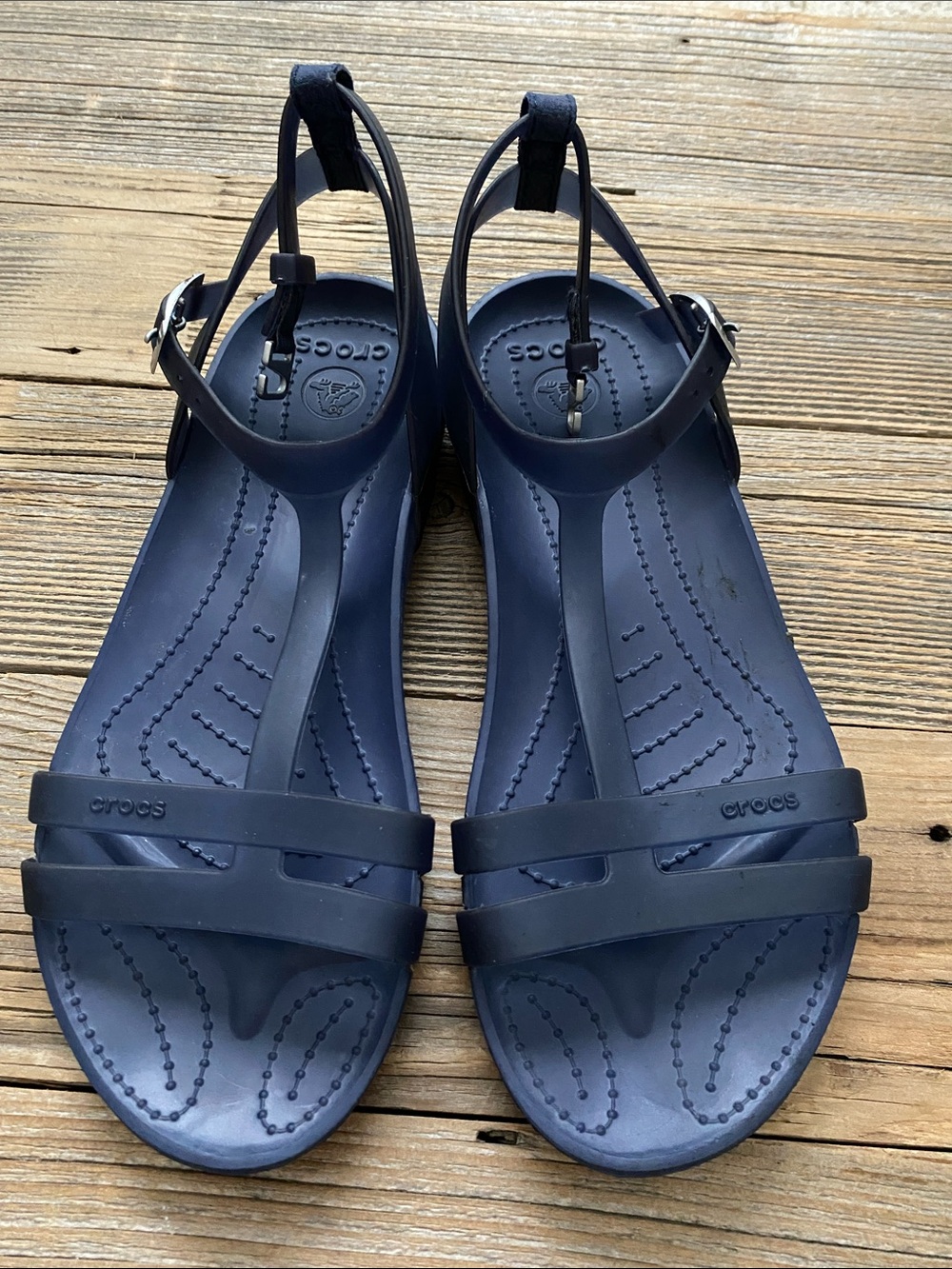 Crocs Sexi Sandals. Navy Blue. W7.